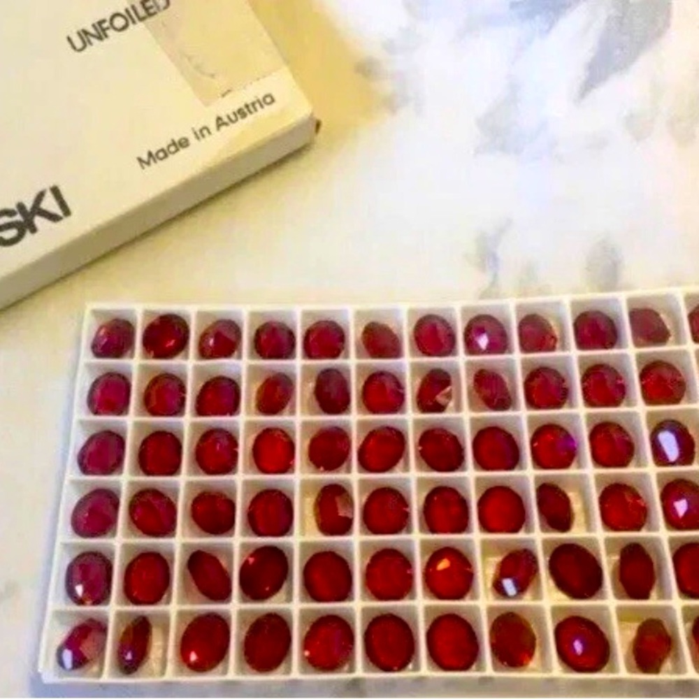 Swarovski x72 Ruby Crystals. Austrian. 10x8mm. Authentic.